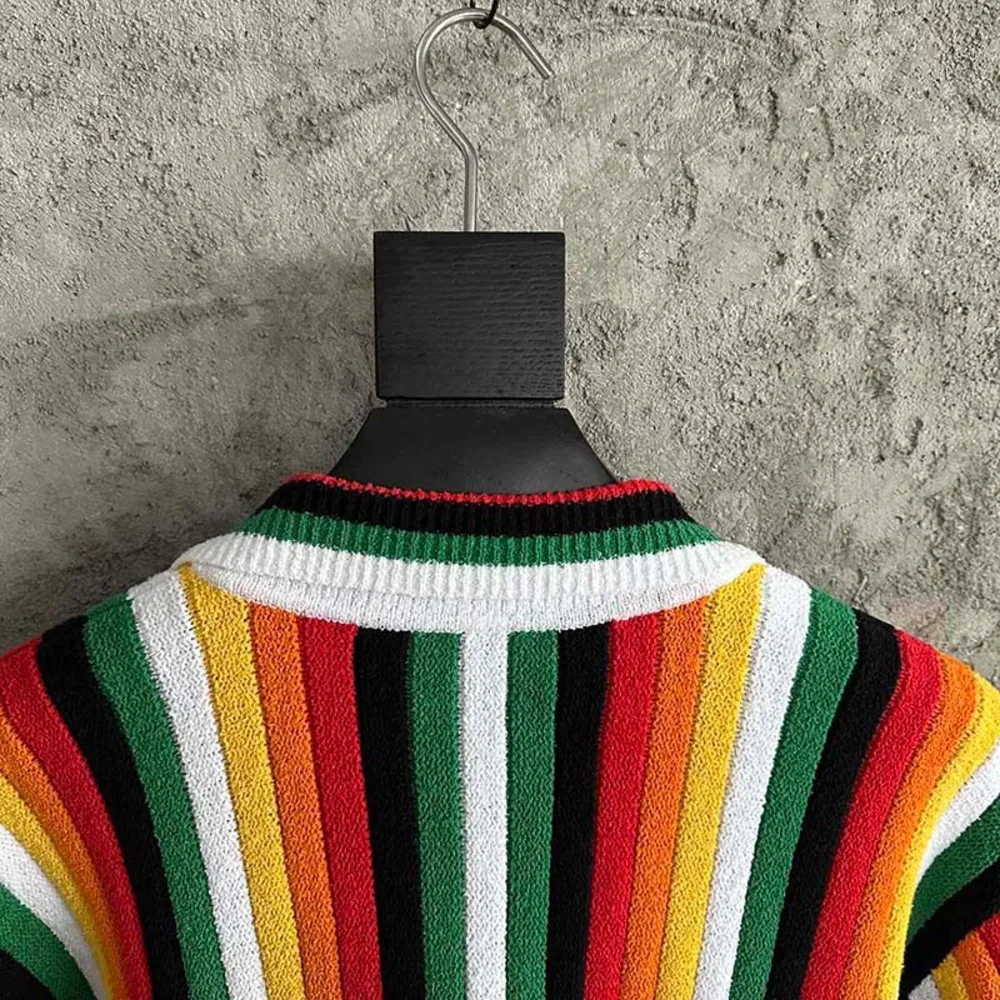 Casablanca  Striped Terry Short Sleeve Shirt